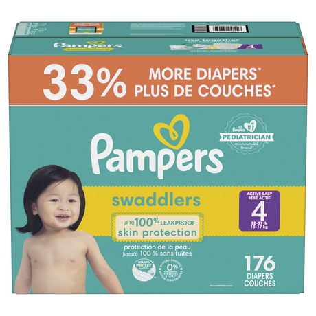 Pampers Swaddlers Active Baby Diaper, Ultra Value Pack, Size 3-6, 120-192 Count