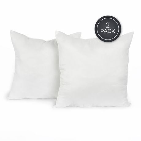 20 x 20 Throw Pillow Insert (Pack of 2, White) Decorative Cushion Inserts for Couch, Sofa, Bed, Chair