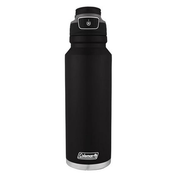 Coleman FreeFlow AUTOSEAL® 40oz Stainless Steel Water Bottle, Black, 40oz/1.2L, BPA Free