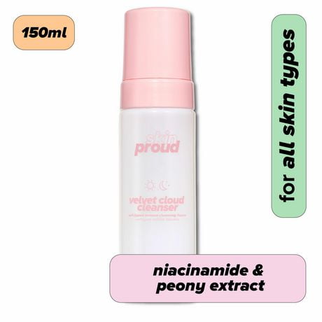 Skin Proud - Velvet Cloud - Cleanser - Nettoyant Moussant Fouette - Adoucissant et Sans Sulfate, 100% Vegan (150ml) Nettoyant pour le visage