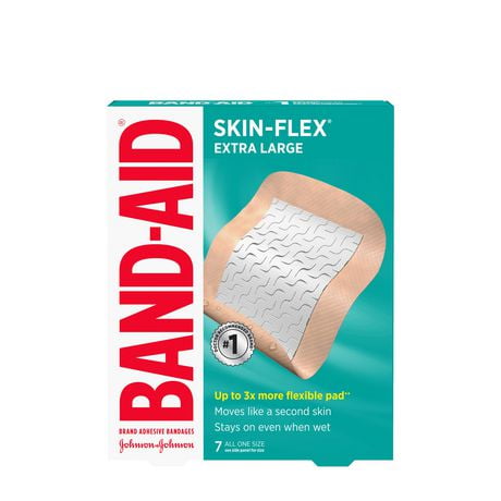 Band-Aid Brand Skin-Flex Adhesive Bandages for First Aid and Wound Care, Extra Large Size, 7 Count