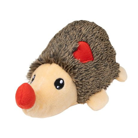 One Paw, Hedgehog Valentine Dog Toy with Hearts, Plush Toy