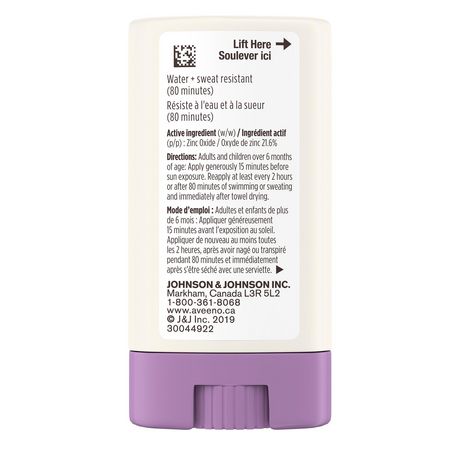 aveeno sensitive skin mineral sunscreen stick