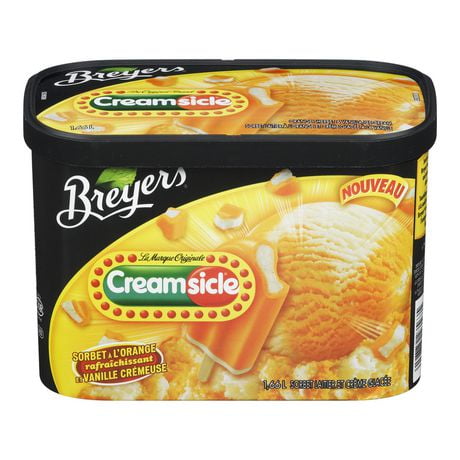 Breyers Creamscicle Orange & Creamy Vanillalla Sherbet 1.66 LT ...