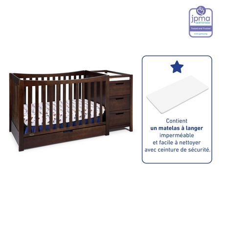 Lit De Bebe 4 En 1 Avec Tiroir Et Table A Langer Attachee Remi De Graco Walmart Canada