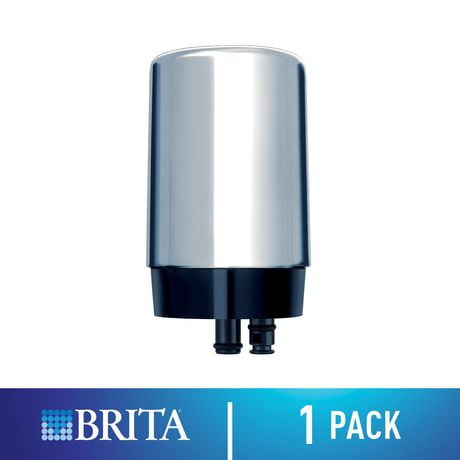 Filtre Brita chromé pour système de filtration sur robinet en blanc 500 ml
