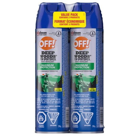 OFF! Deep Woods Sportsmen 30% Deet Insect Repellent, 2 Pack, 2 x 230g