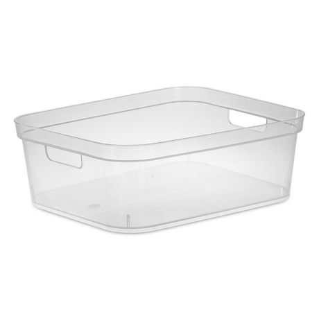 Shangren Organizer Container Storage Box Adjustable Divider 24 Removable Grid - Clear As Described