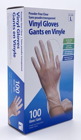 Disposable Powder-Free Clear Vinyl Gloves | Walmart Canada