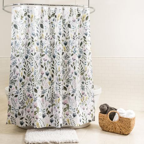 Splash Home Sia Fl Polyester Fabric, Canvas Shower Curtain Canada