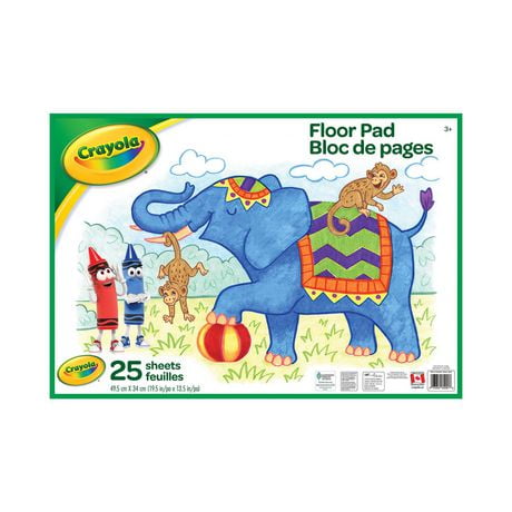 Crayola Giant Paper Floor Pad, 25 Pages, 25 page giant paper floor pad