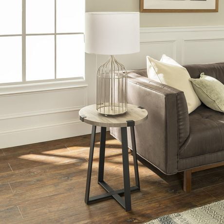 Manor Park Metal Wrap Round Side Table - Grey Wash | Walmart Canada