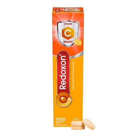 Redoxon Orange Vitamin C Effervescent Tablets, 15 Orange Effervescent Tablets