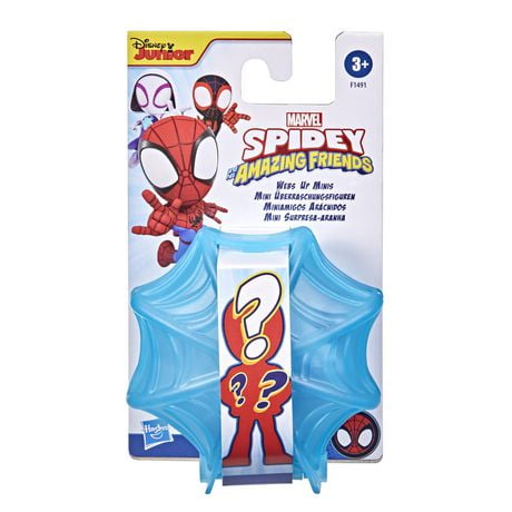 Marvel Spidey and His Amazing Friends - Miniamigos arácnidos - Figura coleccionable de 6 cm en estuche arácnido - A partir de 3 años