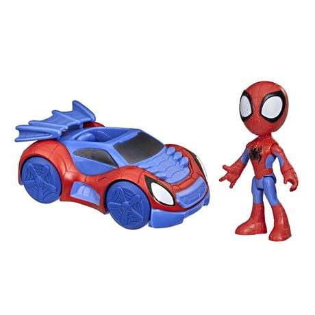Marvel Spidey and His Amazing Friends, figurine Spidey avec Arachno-bolide, pour enfants à partir de 3 ans