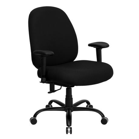 big and tall black fabric chair