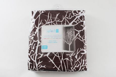 Splash Home Tree Polyester Fabric Shower Curtain 70 X 72