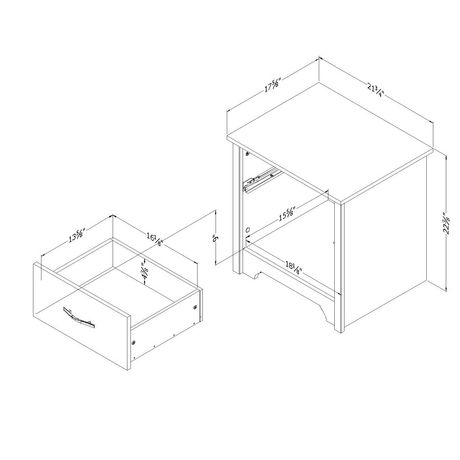 South Shore Fusion 1 Drawer Nightstand Walmart Canada