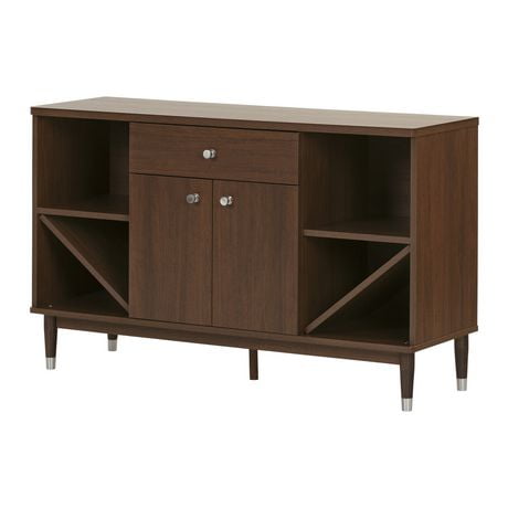 sideboard olly walnut shore cabinet mid century brown storage modern south zoom