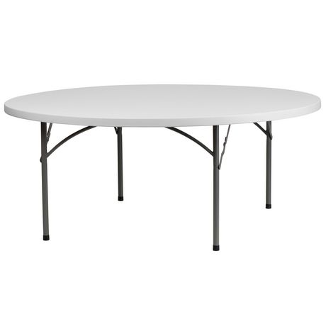 72 Round Granite White Plastic, 72 Inch Round Folding Tables