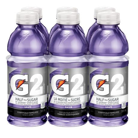 Gatorade G2 Grape Sports Drink, 591 mL Bottles, 6 Pack | Walmart Canada