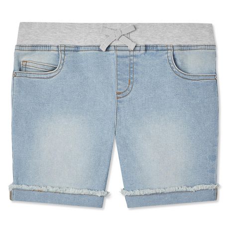 George Girls' Rib Waist Denim Shorts | Walmart Canada