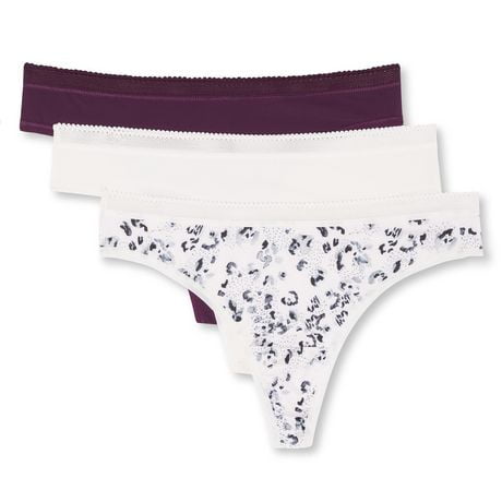 George Women's Basic Microfibre Thongs 3-Pack | Walmart Canada