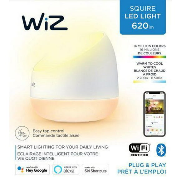 60 Watts Squire Smart Lamp LED Color and White Tunable, Smart Lamp