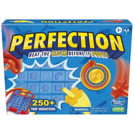 Jeu pour enfants Perfection, jeu sautant, plus de 250 combinaisons possibles sur le plateau, jeux pour 1 joueur ou plus À partir de 5 ans