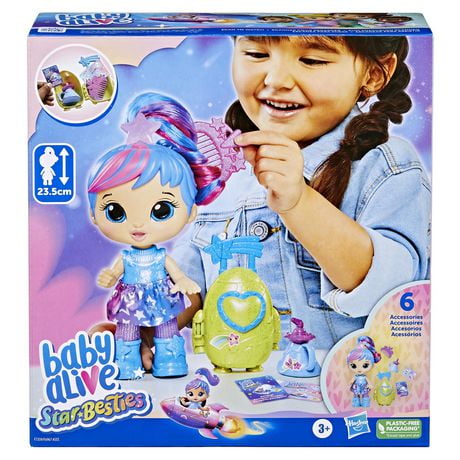 Baby Alive Star Besties Doll, Stellar Skylar, 8-inch Space-Themed Baby ...