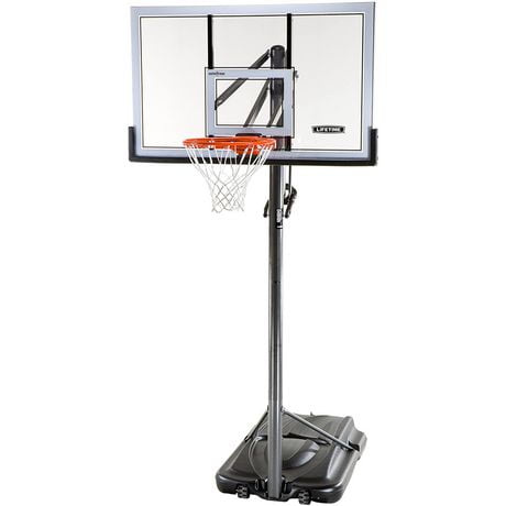 LIFETIME XL Portable Basketball Hoop with Pump Lift and 54" Inch Acrylic Backboard