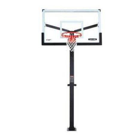 LIFETIME Mammoth Bolt Down Basketball Hoop with 60" Tempered Glass Backboard