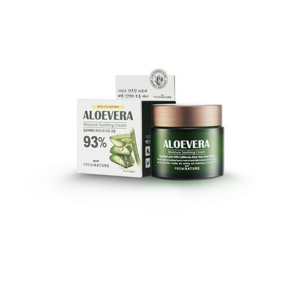Aloe Vera, 93%, Moisture Soothing Cream, 80 ml, Enriched with 93%  Aloe Vera Leaf Extract