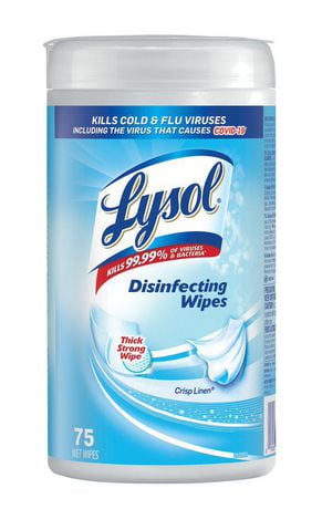 LYSOL Disinfecting Wipes Crisp Linen 75 Count 75ct Walmart Ca   6000206858365 