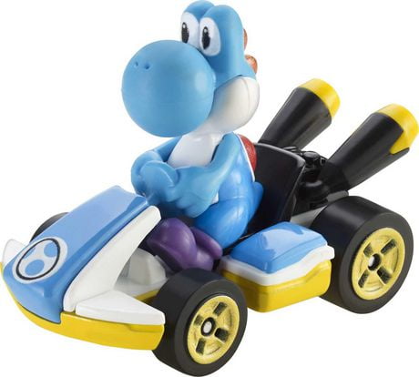 Hot Wheels Mario Kart Light-Blue Yoshi Standard Kart 1:64 Vehicle ...