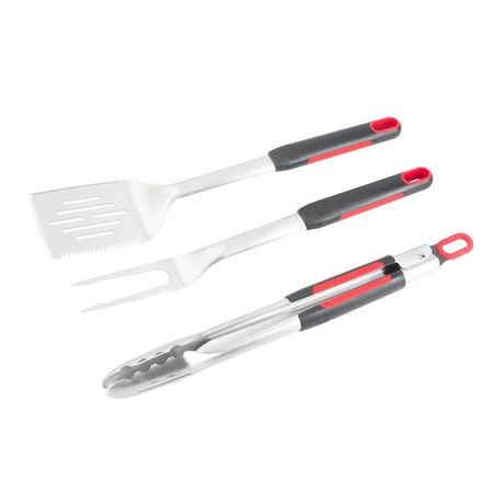 Expert Grill Soft Grip 3 Piece Barbecue Grill Tool Set, 3-Piece Barbecue Grill Tool Set