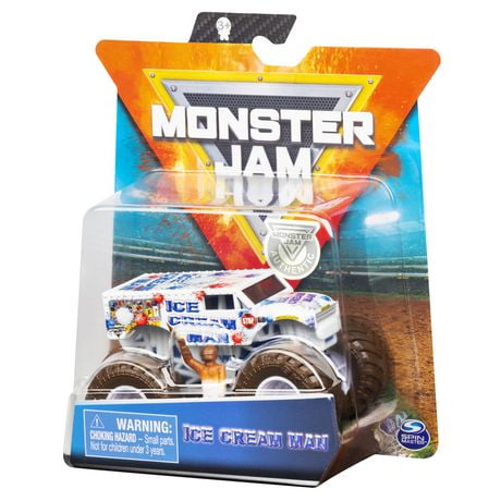 Monster Jam, Official Ice Cream Man Monster Truck, Die-Cast Vehicle ...