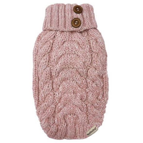 foufoudog Luxe Cable Knit Sweater Baby Pink | Walmart Canada