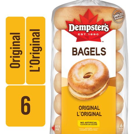 Dempster’s® Original Bagels, Pack of 6; 450 g