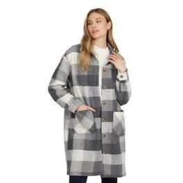 CEHVOM Femmes Dames Solide Chaud Faux Manteau Veste Hiver Col Rabattu  Survêtement 