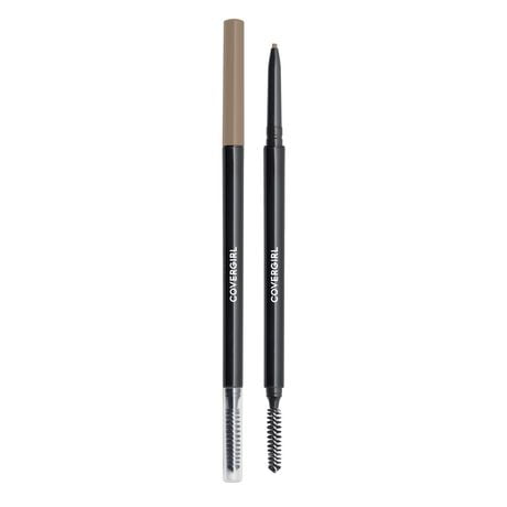 COVERGIRL Easy Breezy Brow Micro-Fine + Define Pencil, Micro-fine tip, no sharpening required, Built-in spoolie-brush, 100% Cruelty-Free, Built-in spoolie-brush