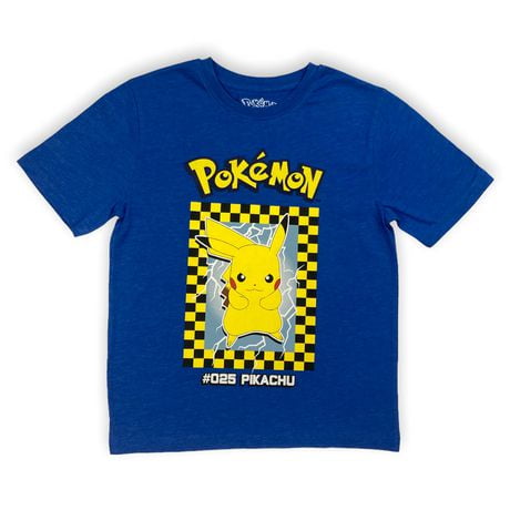 Pokemon T-shirt de base pour garçon. Ce t-shirt à col rond pour garçons a des manches courtes et un imprimé tendance et