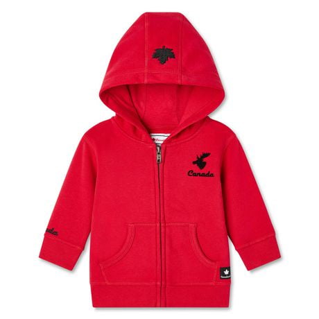 Canadiana Infants' Gender Inclusive Full-Zip Hoodie, Sizes 0-24 months