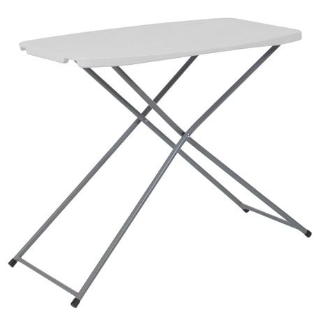 18 75 W X 29 L Height Adjustable Granite White Plastic Folding Height Adjustable Granite White Plastic
