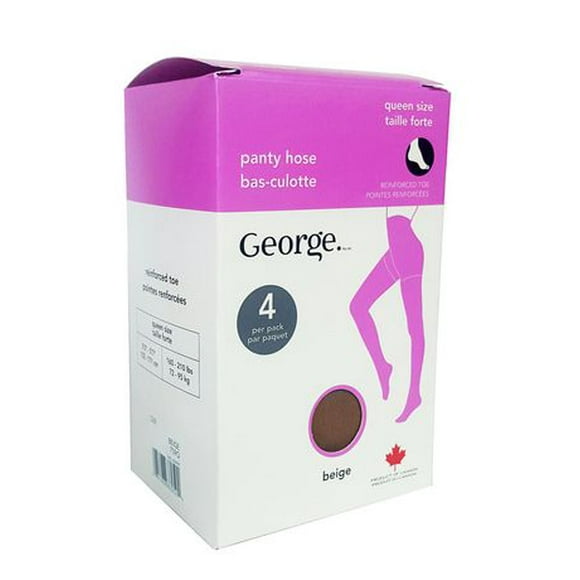 George Women's Queen Size Pantyhose 5-Pack, One Size