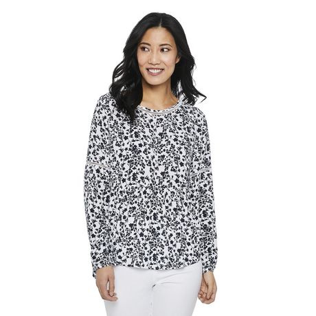 George Women's Eyelet Peplum Blouse | Walmart Canada