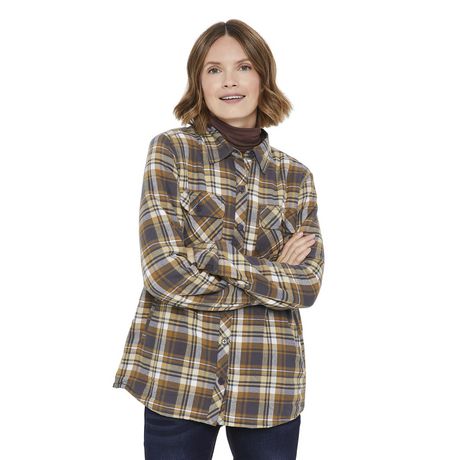 George Women's Plaid Sherpa-Lined Shirt - Walmart.ca