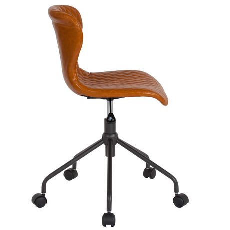 Flash Furniture Somerset Home and Office Upholstered Task Chair in Brown Vinyl