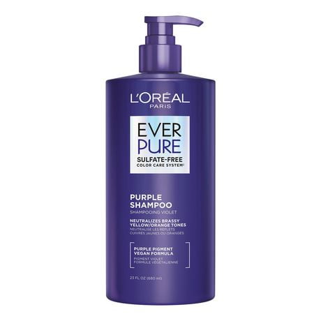 L'Oreal Paris EverPure Sulfate Free Purple Shampoo for Blonde, Bleached