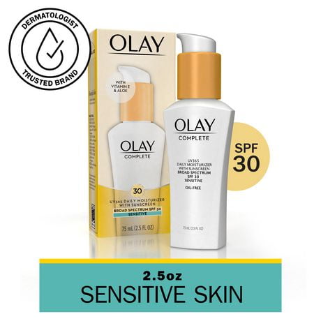 Lotion hydratante pour peau sensible Olay Complet avec FPS 30 75 ml